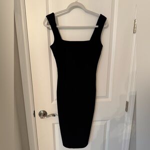 D&G Dolce and Gabbana Y2K Black Bodycon Midi Sheath Dress- vintage LBD